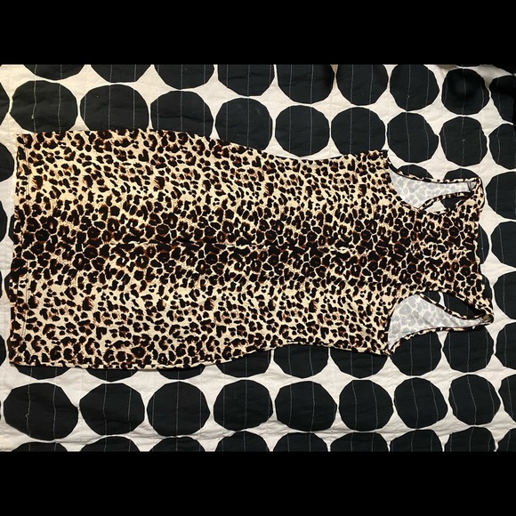 NWOT leopard print racerback tank dress - Picture 3 of 7